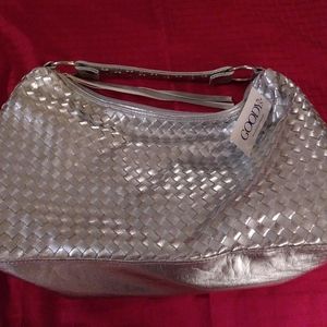 Fashion Express Metallic Silver Shoulder Bag